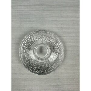 Orrefors Sweden Lars Hellsten Discus Crystal Glass Votive 5.5" Candleholder Vtg